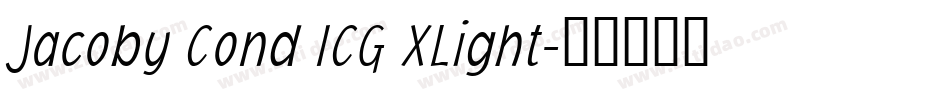Jacoby Cond ICG XLight字体转换